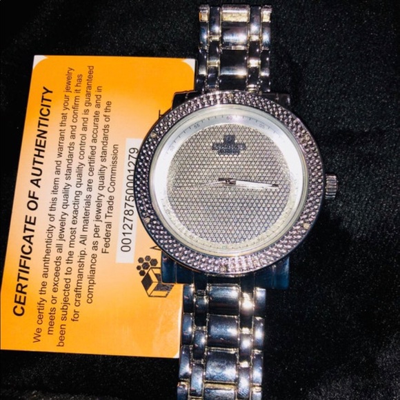 Real genuine natural diamond watch for men Biggest sale NOT CZ NOT MOISSANITE - Picture 4 of 5